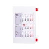 Календарь настольный на 2 года; белый с красным; 18х11 см; пластик; тампопечать, шелкография, красный, белый, пластик