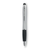 Шариковая ручка с подсветкой, тускло-серебряный, несколько материалов