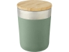 Кружка с вакуумной изоляцией и бамбуковой крышкой «Lagan», зеленый, металл