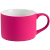 Чайная пара Best Morning, ярко-розовая (фуксия), розовый, фарфор, покрытие софт-тач; покрытие софт-тач