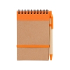 Блокнот с ручкой "Papyrus", оранжевый, пластик, картон