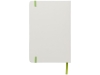 Блокнот А5 «Spectrum» с белой обложкой и цветной резинкой, зеленый, пвх