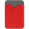 Чехол для карты на телефон Devon, красный с серым, красный, серый, кожзам