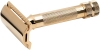 Станок Т- образный для бритья MERKUR хромированный, золотистый цвет, прямой срез, короткая ручка, металл