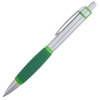 Ручка шариковая Boomer, с зелеными элементами, зеленый, металл