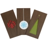 Открытка Season's Greetings, с изображением подарка, дерево, шпон венге; бумага, дизайнерская