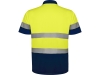 Рубашка поло со светоотражающими полосами «Polaris», мужская, синий, желтый, полиэстер