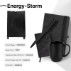 Набор подарочный ENERGY-STORM: бизнес-блокнот, ручка, зарядное устройство, кружка, рюкзак, черный, черный, несколько материалов