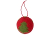 Новогодний шар из войлока «Елочная игрушка», зеленый, красный, шерсть