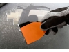 Скребок для льда «Chilly 2.0» из переработанного ПЭТ, оранжевый, пластик