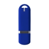 Флешка Memo, 16 Гб, синяя, синий, пластик; покрытие софт-тач