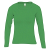 Футболка женская с длинным рукавом Majestic 150, ярко-зеленая, зеленый, хлопок
