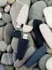 Флешка Pebble Type-C, USB 3.0, черная, 32 Гб, черный, пластик, покрытие, имитирующее камень