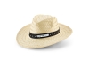 Шляпа из натуральной соломы «EDWARD POLI», черный, полиэстер, растительные волокна