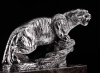 Скульптура "Тигр", серебристый, камень