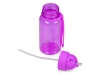 Бутылка для воды со складной соломинкой «Kidz», фиолетовый, пластик
