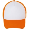 Бейсболка Bubble, оранжевый неон с белым, белый, оранжевый, полиэстер 100%, плотность 160 г/м²