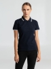 Рубашка поло женская Practice Women 270, темно-синяя с белым, синий, белый, пике; хлопок 100%, плотность 270 г/м²