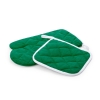 Набор: прихватка и рукавица LESTON, зеленый, полиэстер, хлопок, зеленый, полиэстер, хлопок