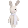 Мягкая игрушка Beastie Toys, заяц с белым шарфом, белый, велюр; набивка, шарфик - полиэстер 100%