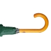 Зонт-трость LockWood, зеленый, зеленый, купол - эпонж; спицы - стеклопластик; ручка - дерево