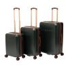 Набор из 3 чемоданов BUGATTI Amelia, зеленый, поликарбонат / АБС-пластик, 50х29х76 см, зеленый