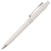 Ручка шариковая Raja Chrome, белая, белый, пластик; металл