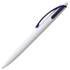 Ручка шариковая Bento, белая с синим, белый, пластик