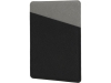 Картхолдер на 3 карты вертикальный «Favor», черный, серый, кожзам