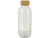 Бутылка спортивная «Ziggs» из переработанного пластика, прозрачный, пластик, бамбук