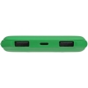Внешний аккумулятор Uniscend All Day Compact 10000 мАч, зеленый, зеленый, пластик; покрытие софт-тач
