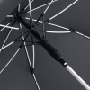 Зонт-трость с цветными спицами Color Style, белый, белый, soft touch