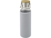 Стеклянная бутылка «Thor» с неопреновым чехлом, серый, пластик, бамбук, стекло