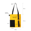 Шоппер Superbag Color (жёлтый с чёрным), жёлтый с чёрным, хлопок