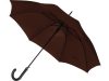 Зонт-трость «Алтуна», коричневый, полиэстер, кожзам