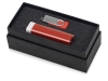 Подарочный набор Flashbank с флешкой и зарядным устройством, красный, пластик