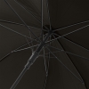 Зонт-трость Dublin, черный, черный, купол - эпонж, 190t; рама - сталь; спицы - стеклопластик; ручка - пластик
