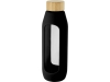 Бутылка в силиконовом чехле «Tidan», черный, стекло, силикон
