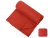 Плед для путешествий «Flight» в чехле с ручкой и карманом, красный, полиэстер
