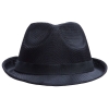 Шляпа Gentleman, черная с черной лентой, черный, полипропилен