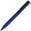 MIRROR BLACK, ручка шариковая, темно-синий, металл, софт- покрытие, синий, латунь, софт-покрытие